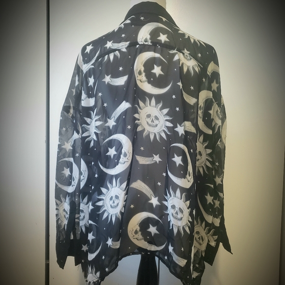 Killstar Sun Moon Sheer Flow Blouse S - Picture 3 of 4